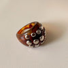 Punk Irregular Riveted Ring Chunky Thick Geometric Ring Smooth Vintage Resin Rings Gifts - Image 8