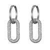 Classic Stainless Steel Ear Buckle For Women Gold Silver Color Big Oval Rectangle Hoop Huggie Punk Hip Hop Jewelry Gift - Image 12