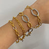 Minimalist Gold Color Plated Stainless Steel Splicing Cross Buckle Bracelet Stackable Basic Bracelet Women's Jewelry - Image 3