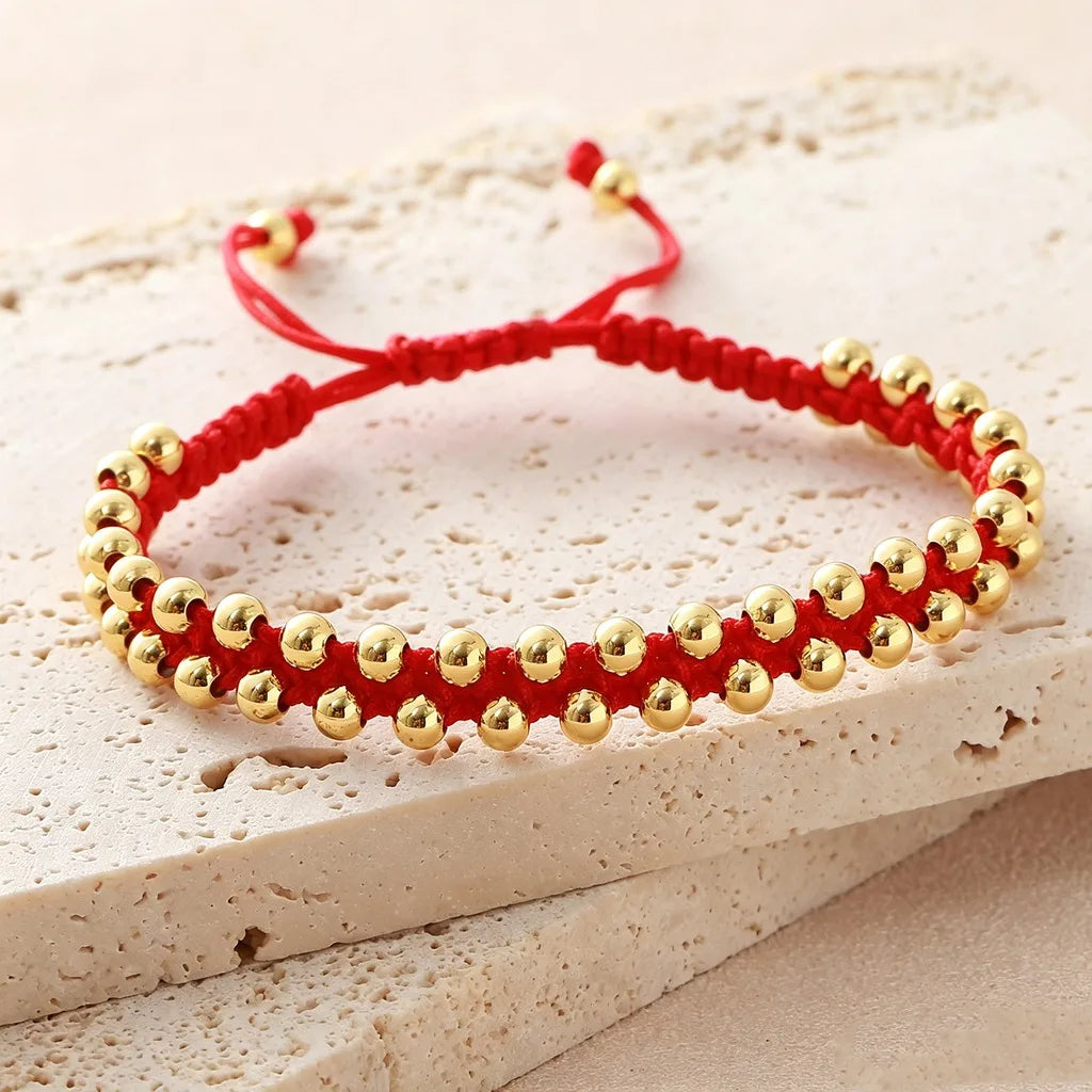 Braided Bracelet Adjustable Braided Rope Bracelet Women Bracelet Gold Plated For Daily Wear Women Gifting - Image 1