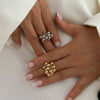 Simple Ccb Small Ball Ring for Women Men Punk Hip Hop Metal Open Finger Ring Female Jewelry Gift - Image 2
