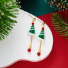 Christmas Red Zircon Crystal Bow Stud Earrings For Women Heart Shape Bowknot Christmas Earring Year Festival Jewelry - Image 17
