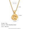 Hammered Irregular Birthstone Zircon Pendant Necklace Stainless Steel Choker Necklaces Jewelry Accessories - Image 17