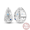 Silver Hoops Earrings Colorful Flower Butterfly Bee Drop Earring For Women Birthday Party Jewelry Gifts - Image 16
