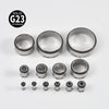 1Pair Titanium Single Flare Ear Tunnel Plugs Flesh Gauge Expander Stretchers with O-Ring Body Piercing Jewlery 1.6mm-25mm - Image 3
