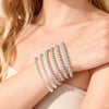 Silver Color Elastic Stainless Steel Bracelet Metal Ball 2/4/5/6/8/10mm Beaded Chain Bracelet For Women Men Jewelry - Image 2