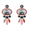 Metal Flying Bird Flower Dangle Earrings Classic Vintage Earrings Women's Daily Jewelry Accessories - Image 5
