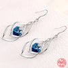 Silver Crystal Long Dangle Earrings For Women Wedding Accessories Party Jewelry Gifts - Image 2