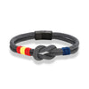 Men Women Spain Flag Double Strand Nautical Rope Bracelet Brushed Black Stainless Steel Magnet Buckle Accessories - Image 14