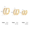 Cubic Zirconia Huggie Cartilage Hoop Earring Set 6 Pieces - Image 16