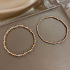 Stainless Steel Bead Stretch Bracelet 3mm or 4mm in Gold-Tone Silver-Tone or Mixed - Image 23