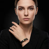 1. Women Multicolor Striped Slim Bangle Thin Cuff Bracelet With Smooth Glossy Surface Elegant Wrist Ornament For Dating Evening - Image 5