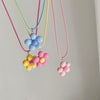 Sweet Colorful Flower Pendant Necklace for Women Girl Floral Design Rope Chain Chokers Jewelry Gift - Image 24