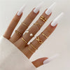 Ten-Piece Stacking Ring Set with Gold-Tone or Silver-Tone Designs - Image 11