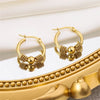 316L Stainless Steel Simplicity Vintage Circle Circular Woven Winding Beadeds Earrings For Women High Jewelry Party Gift - Image 2