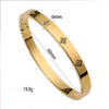 Stainless Steel CZ Bangle Bracelet for Women Silver Plated Clover Open Cuff Bangles No Fade Jewelry - Image 14