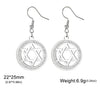 Star of David Stainless Steel Vintage Necklace Clear Zircon Round Pendant Necklaces Jewelry Wedding Gift for Women Men - Image 10