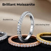 D Full Ring for Women Sparkling Wedding Engagement Silver Jewelry Classic Ring Gifts - Image 2