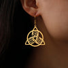 Trinity Celtics Knot Drop Earrings Stainless Steel Spiral Triskele Triskelion Symbol Earrings Women Jewelry Party Gift - Image 4