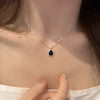 Silver Necklace Black Ball Simple Pendant Punk Geometric for Women Girl Jewelry Gift - Image 36