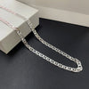 45-60CM Silver 6MM Men's Necklace Bracelet Set Gold Plating Quality Jewelry Accessories - Image 5