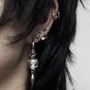Punk Black Pearl Horseshoe Hoop Rivet Earrings Cool Accessories for Women Grunge Charms Aesthetic Earrings Goth Jewelry - Image 4