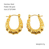 316L Stainless Steel Bamboo Joint Hoop Earrings for Women Niche Simple Daily Earrings Jewelry Accessory All Match - Image 7