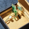 Temperament Pearl Lotus Flower Leaf Brooch for Women Elegant Crystal Plant Dragonfly Brooch Pin Clothing Accessories Gifts - Image 3