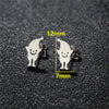 Tiny Star Moon Stud Earrings for Women Music Cross Leaf Cup Earings Stainless Steel Jewelry Gift - Image 13