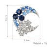 Shiny Crystal Brooch All Rhinestone Stars Moon Pin Men and Women Accessories Holiday Gift - Image 3