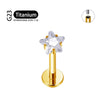 Titanium 16G Five-Pointed Star CZ Cartilage Helix Earring Trinity CZ Tragus Stud Conch Earlobe Lip Piercing Jewelry - Image 8