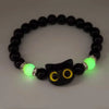1 PC Matching Bracelets Couples Women Men Luminous Cute Cat Friendship Bracelete Black White Cat Head Bead Strand Bracelet - Image 6