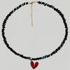 Punk Exaggerate Chain Crystal Heart Shaped Pendant Multilevel Punk Necklace For Women Vintage Choker Wedding Jewelry - Image 5