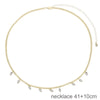 Gold Color Geometric Various Shaped Bezel CZ Plain Bar Charm Double Layer Sexy Women Hand Chain Bracelets - Image 9