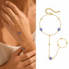 Bohemian Ring Bracelet Finger Hand Chain, Gold Plated Stainless Steel, Bead Slave Bracelet Jewelry for Women - Image 23