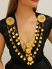 Kurdish Body Jewelry Arabic Gold Color Metal Coin Chain Tassel Bib Necklace Women's Party Wedding Clothing Accessory - Image 5