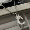 26 Letters A-Z Zircon Crown Pendant Necklace for Women Men Punk Initial Alphabet Necklaces Hip Hop Choker Chain Jewelry - Image 7