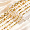 Gold Plated Chunky Oval Link Chain Stainless Steel Bracelet for Women, Minimalist Jewelry Gift - Image 2