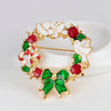 Christmas Brooch Pin Deer Rabbit Bow Pine Cone Wreath Bell Design Accessory for Men And Women Holiday Gift - Image 6