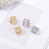 Three Layer C Shape Clip On Earrings For Women Ear Cuffs Without Piercing Fake Cartilage Earings Zirconia Geometric Jewelry - Image 4