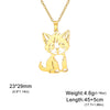 Kitten Cat Pendant Necklace For Women Stainless Steel Cold Color Lovely Cats Animal Neck Chain Jewelry Gift - Image 12