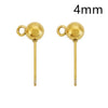 20pcs Pvd Stainless Steel Stud Earrings Post Pins With Loop 4 5 6 8 mm Earring Backs Making For Jewelry - Image 14