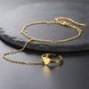 Ring Bracelets for Women Heart Clover Paperclip Chain Hand Chain Finger Bangle Stainless Steel Adjustable Wrist Jewelry - Image 1