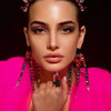 Luxury Crystal Tassel Earrings Summer Accessories for Women Statement Dangle Colorful Rhinestone Earrings Stud Party Jewelry