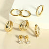 Eight Piece Thick Hoop and Stud Earring Set for Cartilage Styling - Image 5
