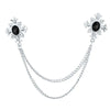 Tassel Crystal Cross Chain Brooch Women's Shirt Collar Pins and Brooches Personality Lapel Pin Buckle Women Accessories - Image 10