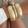 Glossy Metal Stacking Bangle Set 3 Pieces - Image 2