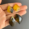 Natural Floral Amber Earrings for Girls Chic Sweet Stud Earring Lady Baltic Oval Amber Jewelry Gift - Image 2