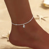 Dainty Chain Anklet with Cubic Zirconia Cross Pendant - Image 5