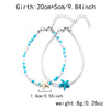Cute Blue Starfish Beaded Anklets Set for Matching Handmade Elastic Foot Bracelets Summer Holiday Jewelry Friend Gift - Image 6